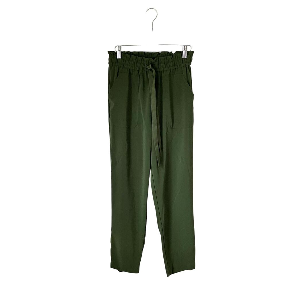 Zara Plain Green Paperbag Pants: Y2K, Modern